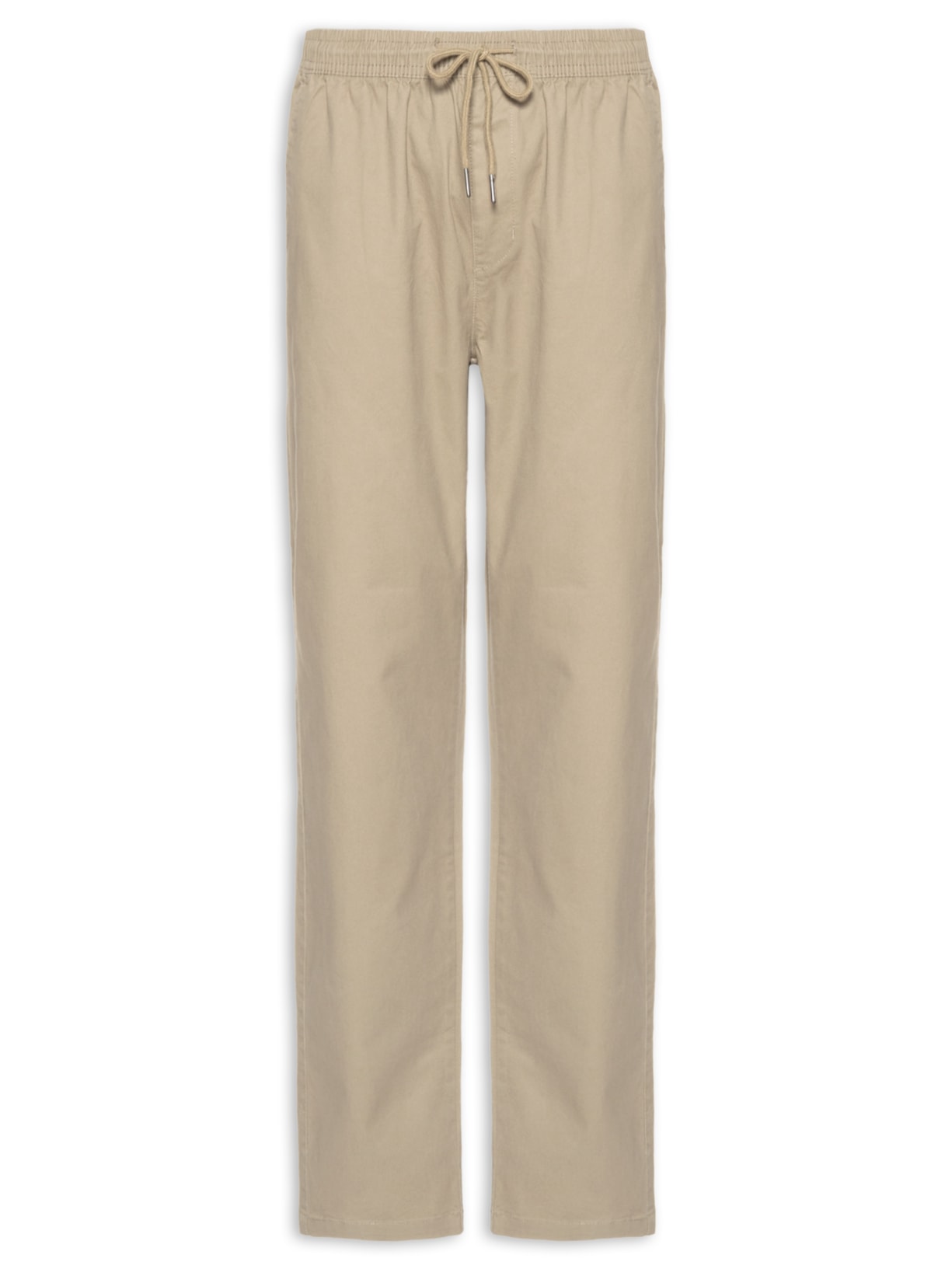 Calça Masculina Com Elástico Na Cintura - Bege