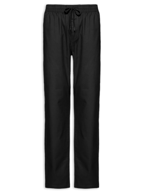 Calça Masculina Com Elástico Na Cintura - Preto