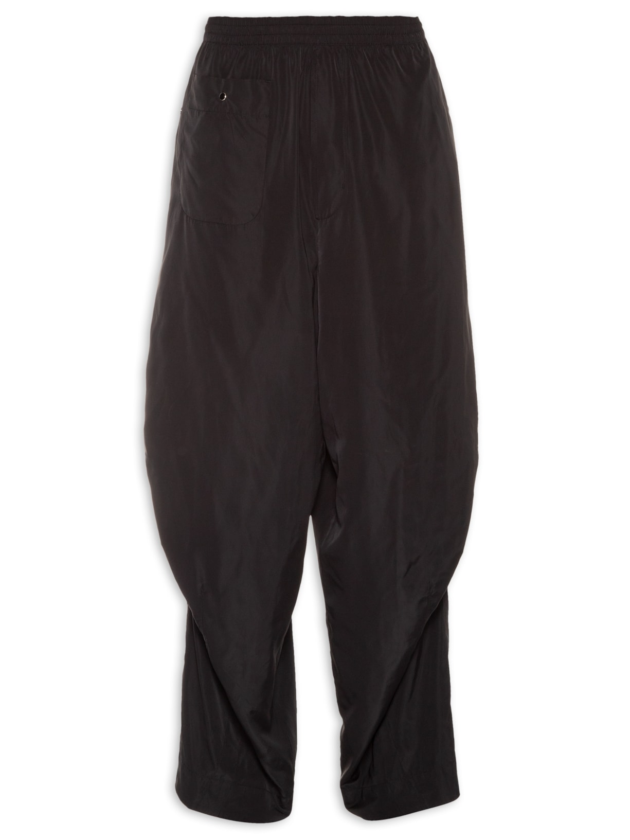 Calça Masculina Com Pregas No Joelho Preto À La Garçonne