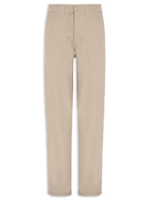 Calça Masculina Confort Slim - Bege