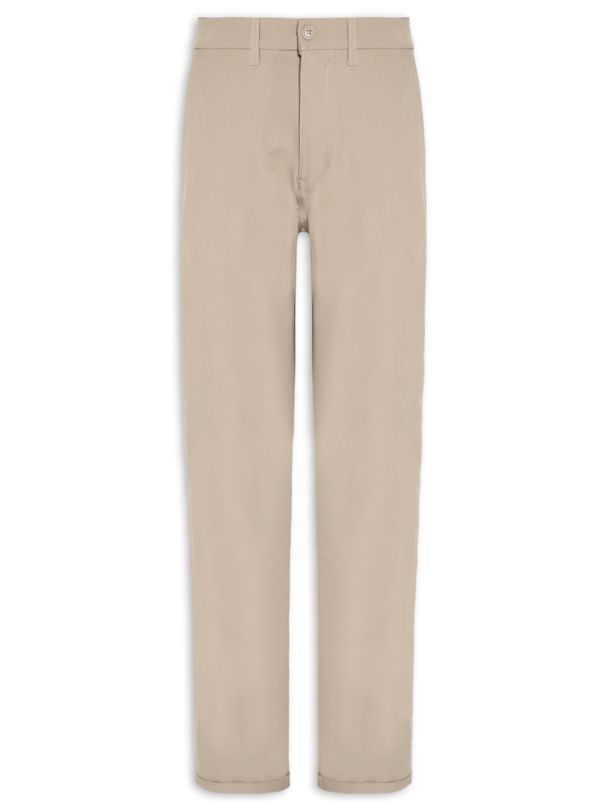 Calça Masculina Confort Slim - Bege