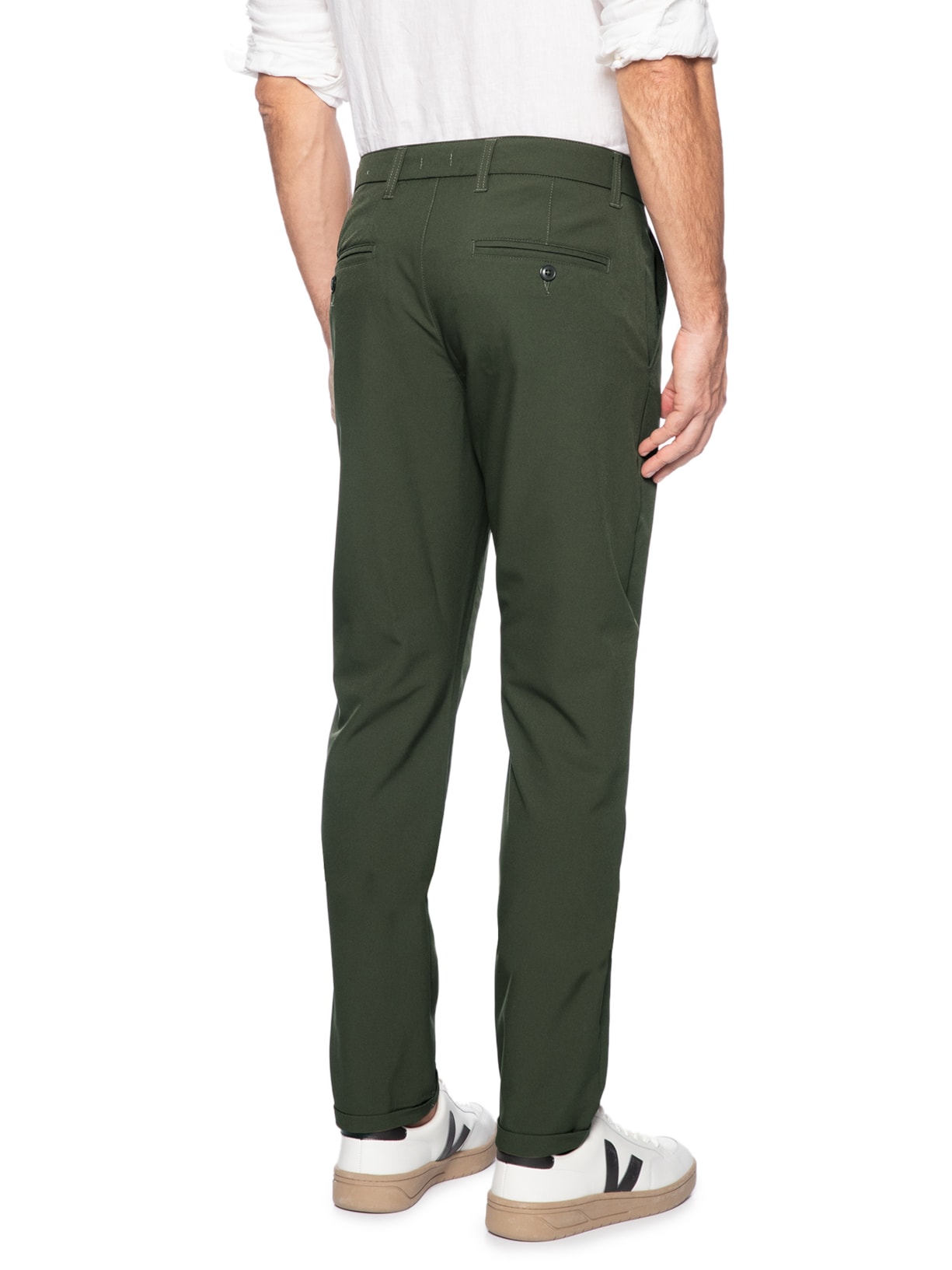 Calça Masculina Confort Slim Verde Basiq Men
