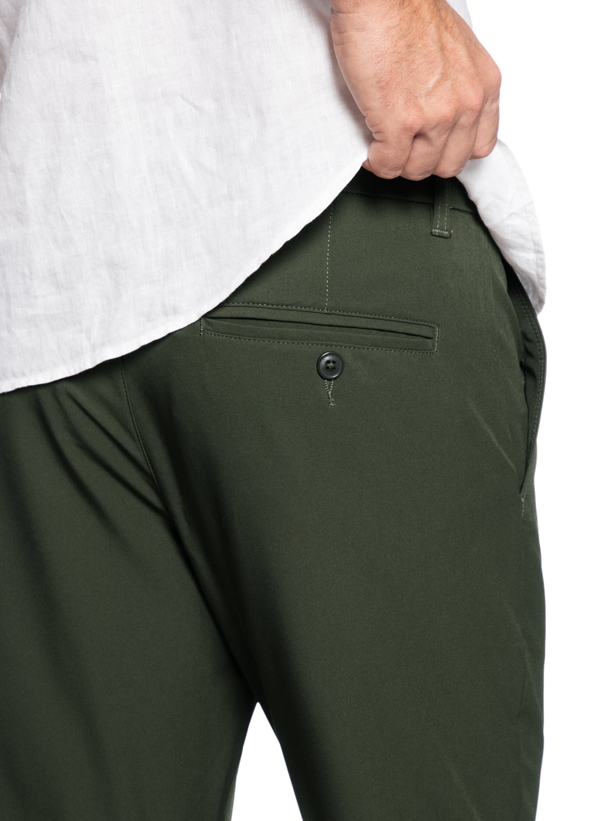 Calça Masculina Confort Slim Verde Basiq Men