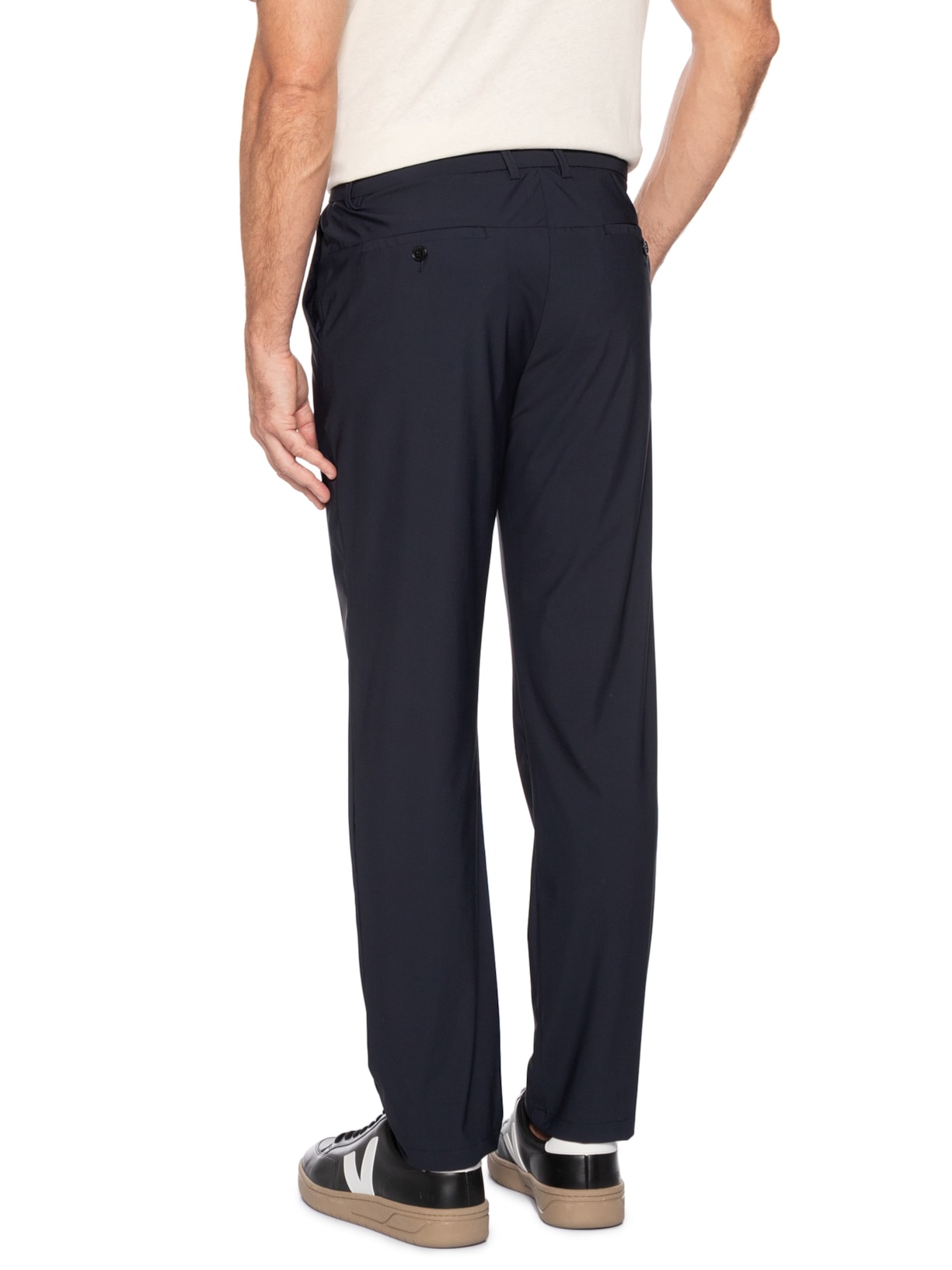 Calça Masculina Corte Alfaiataria Casual Slim Azul '2 Essential