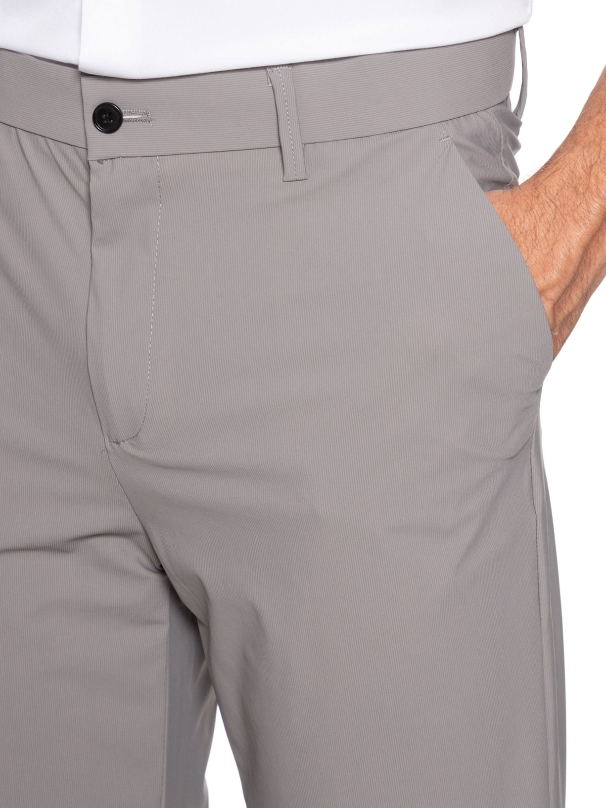 Calça Masculina Corte Alfaiataria Casual Slim Cinza '2 Essential