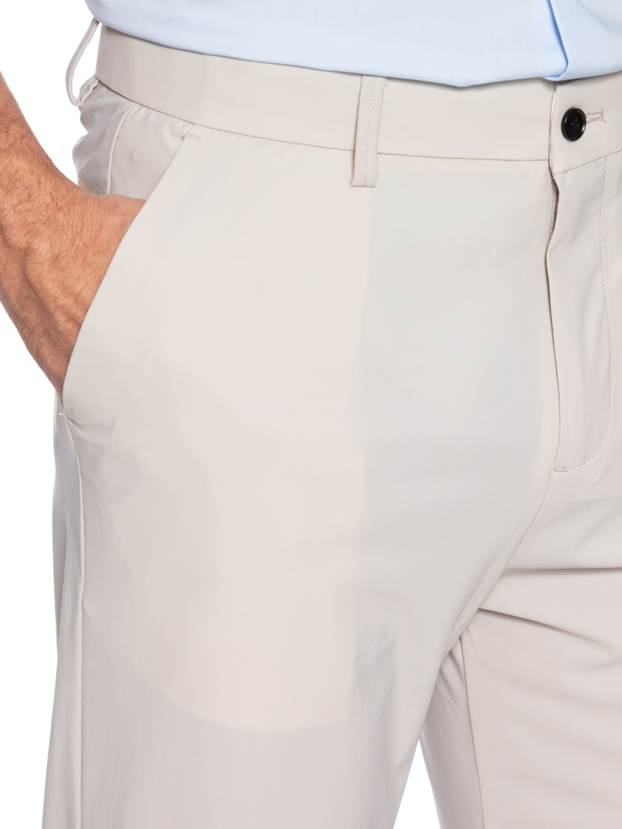 Calça Masculina Corte Alfaiataria Casual Slim Cinza '2 Essential