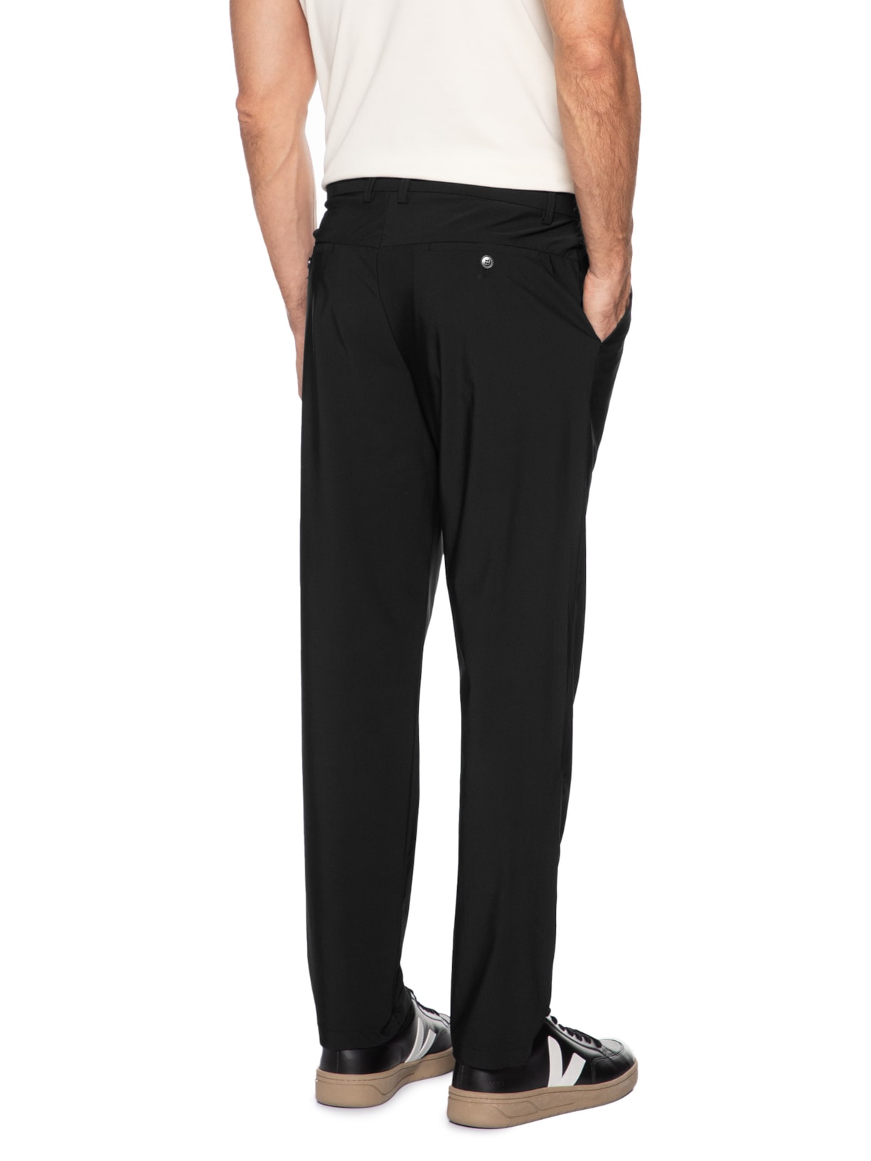 Calça Masculina Corte Alfaiataria Casual Slim Preto '2 Essential