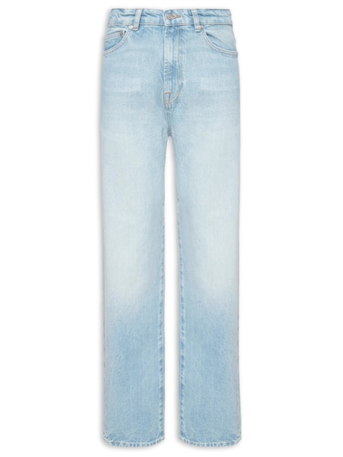 Calça Masculina Corte Reto Jeans 5 Pockets - Azul