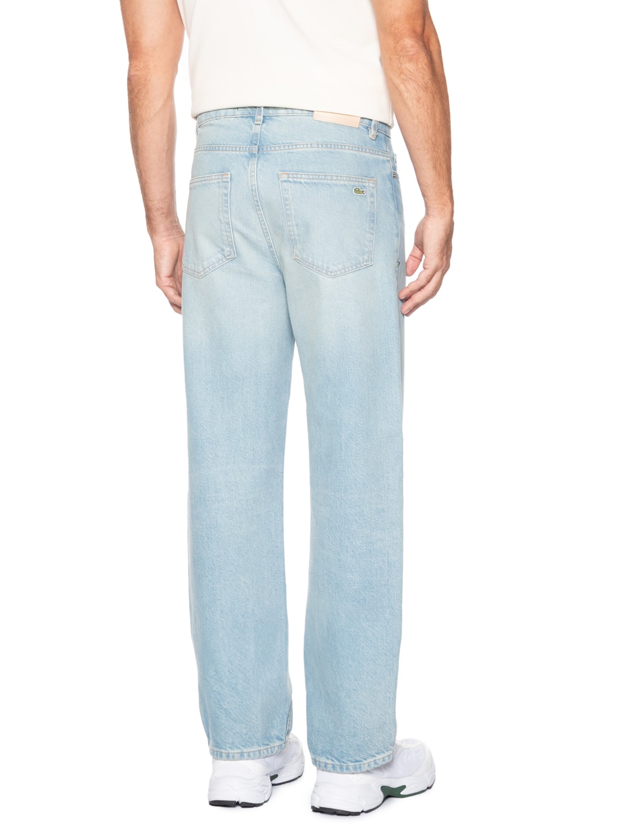 Calça Masculina Corte Reto Jeans 5 Pockets Azul  Lacoste