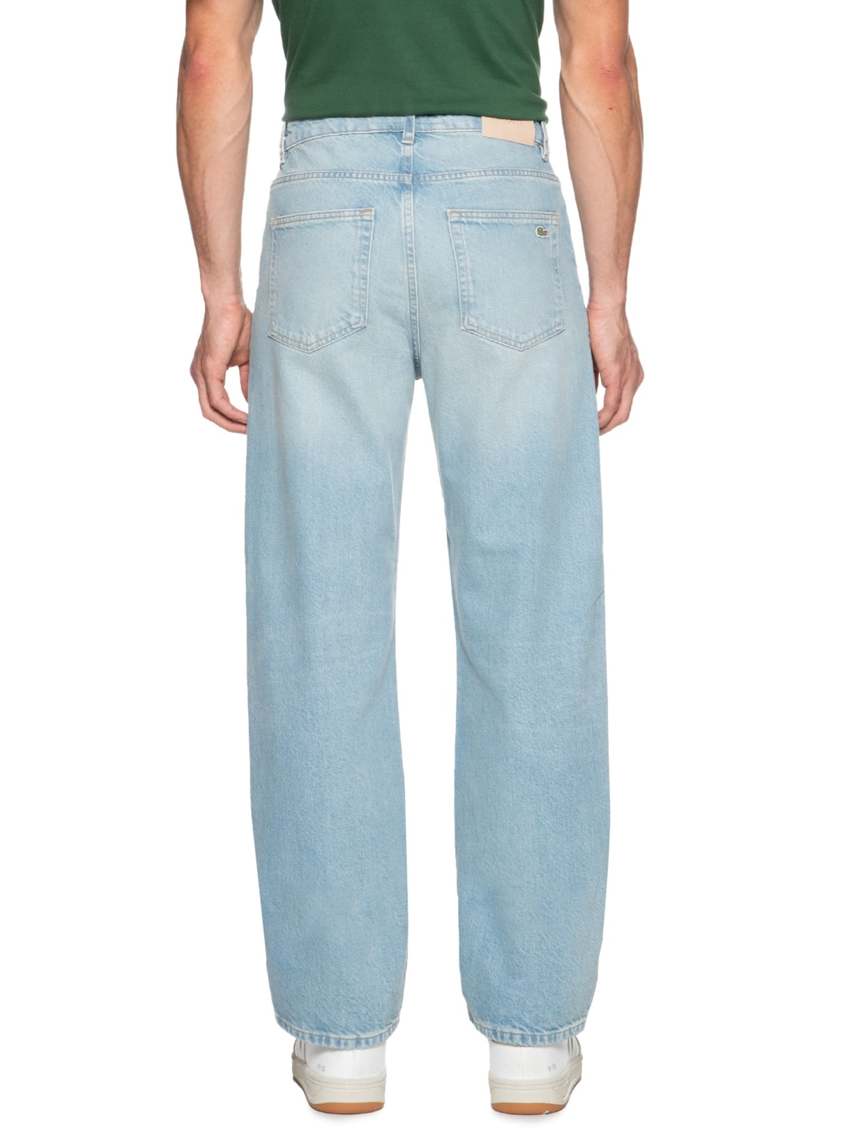 Lacoste Calça Masculina Corte Reto Jeans Pockets Azul