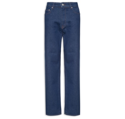 Calça Masculina Corte Reto Jeans 5 Pockets - Azul 