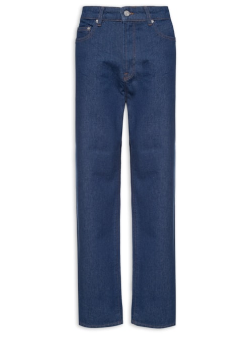 Calça Masculina Corte Reto Jeans 5 Pockets - Azul
