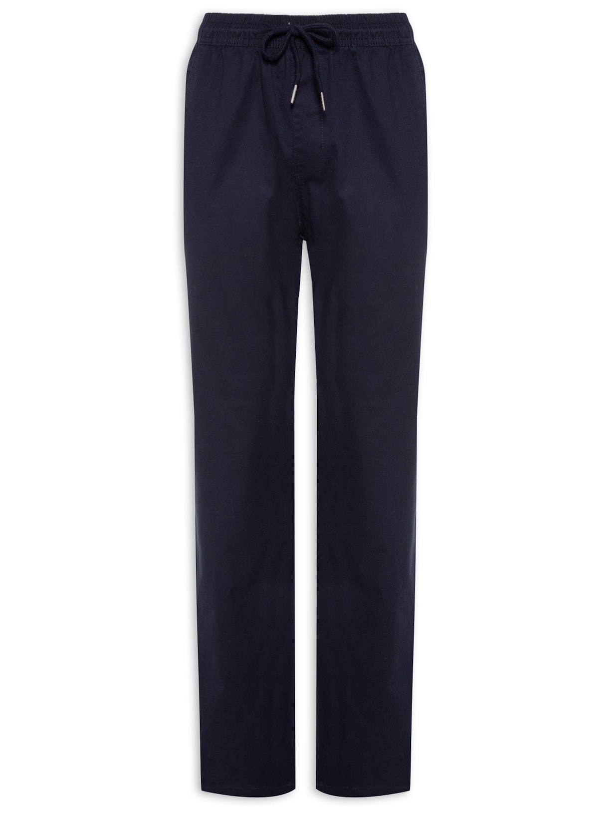 Calça Masculina Cós Elástico Em Sarja - Azul