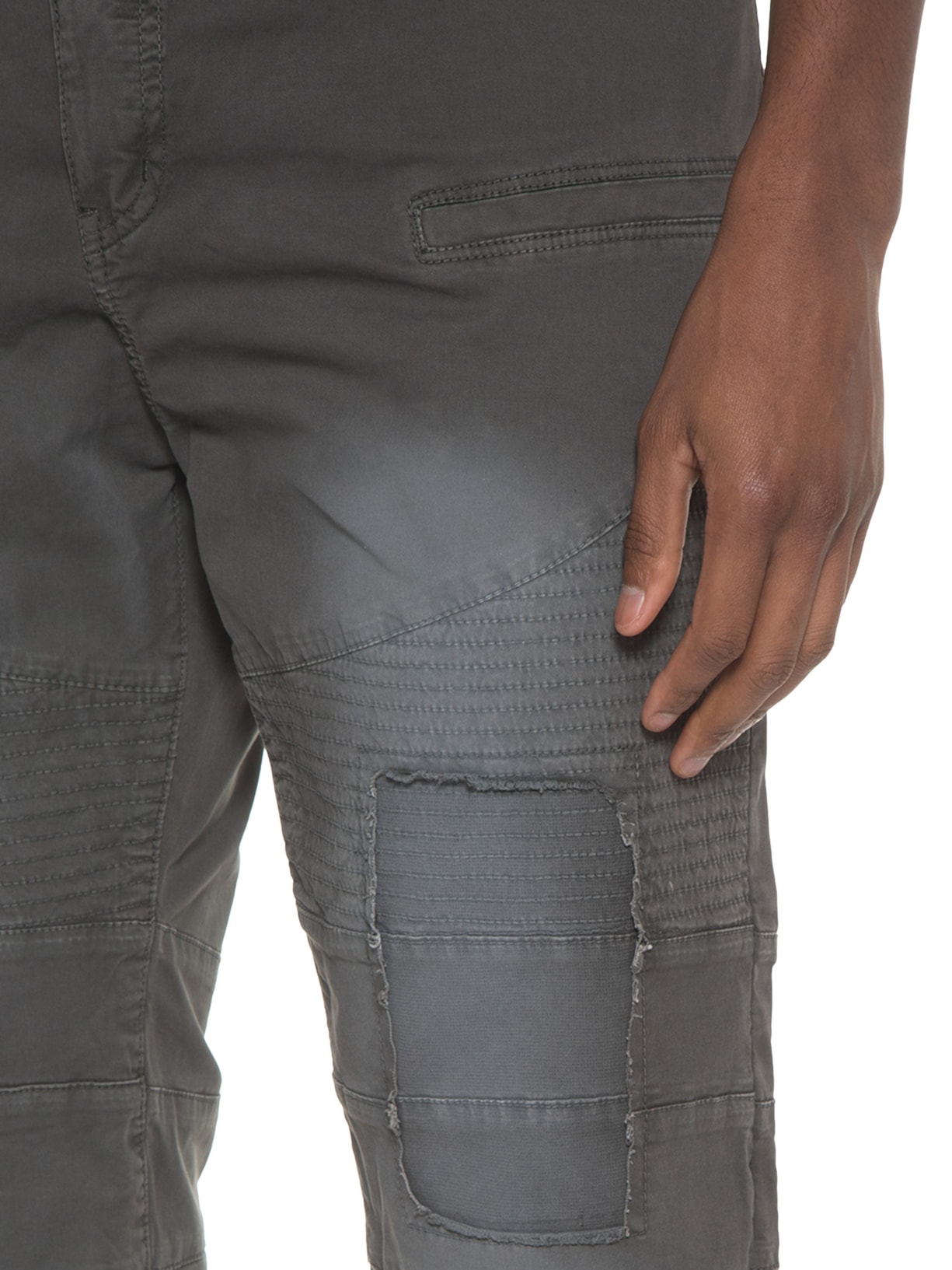 Calça Masculina Cotton Twill ripped New Slim Cinza Ellus