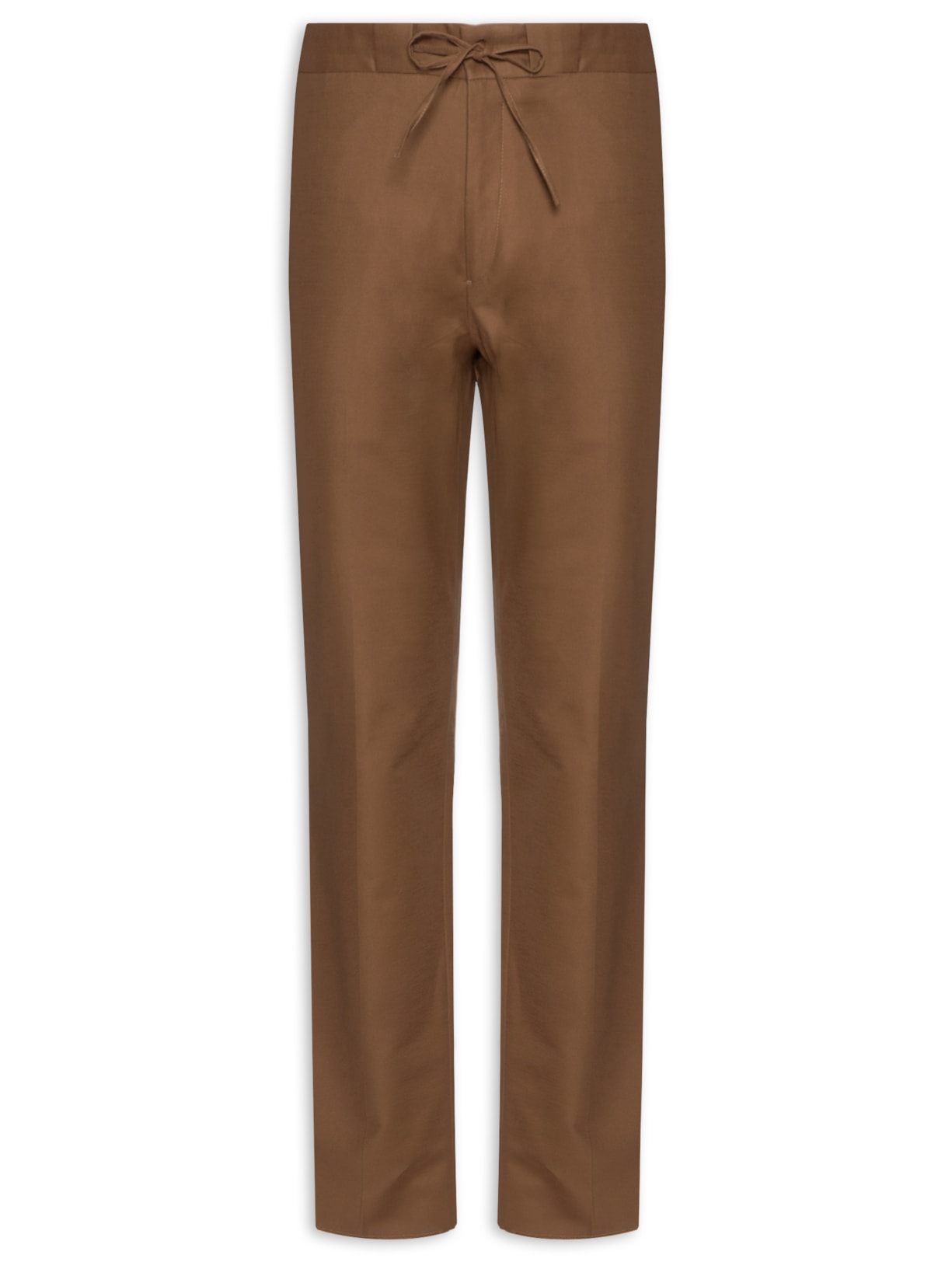 Calça Masculina De Alfaiataria Cós Cadarço Live Lisa - Marrom