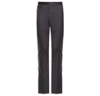 Calça Masculina De Alfaiataria Recorte Zíper Invisível - Cinza