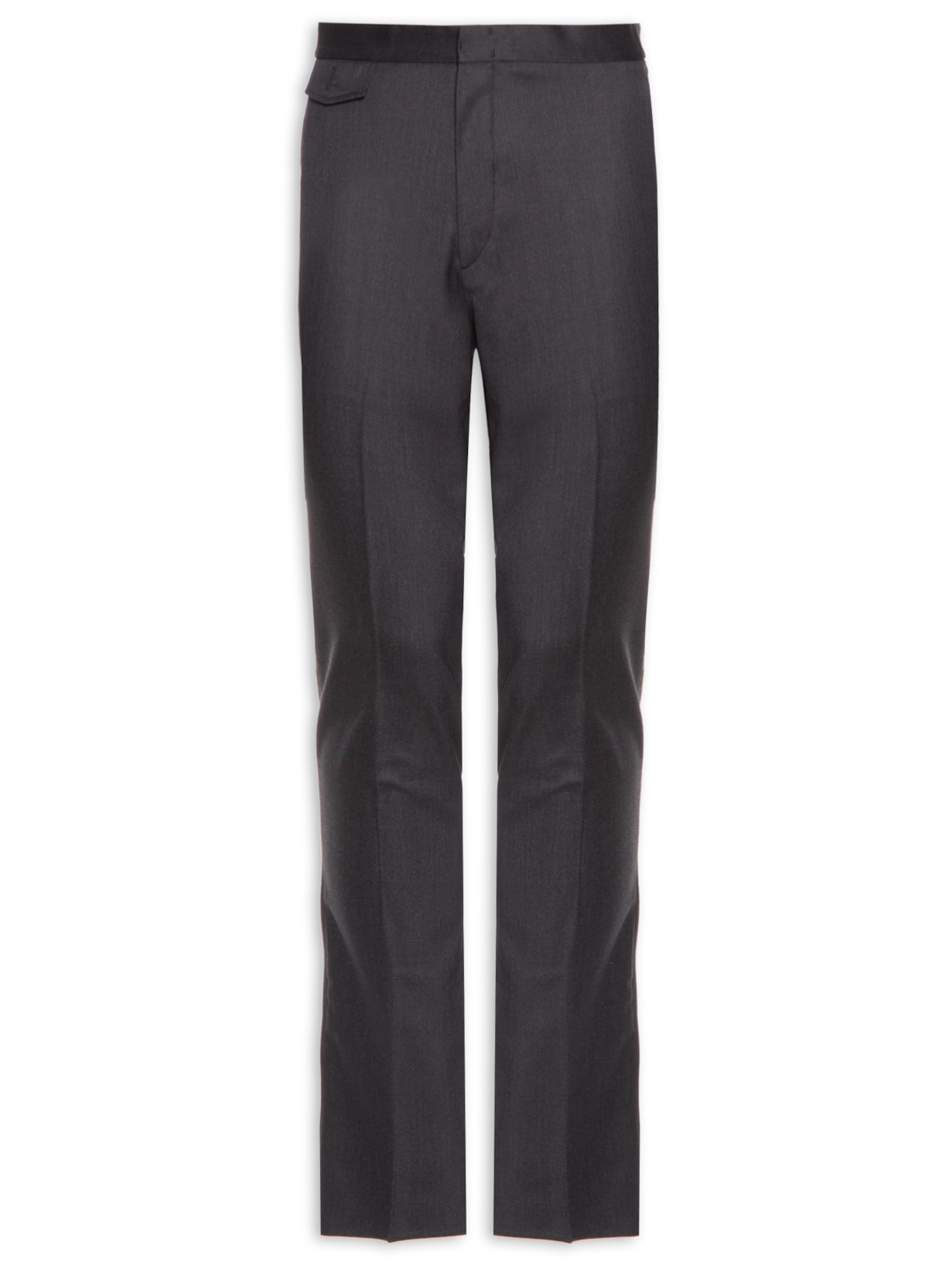 Calça Masculina De Alfaiataria Recorte Zíper Invisível - Cinza