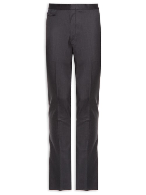 Calça Masculina De Alfaiataria Recorte Zíper Invisível - Cinza