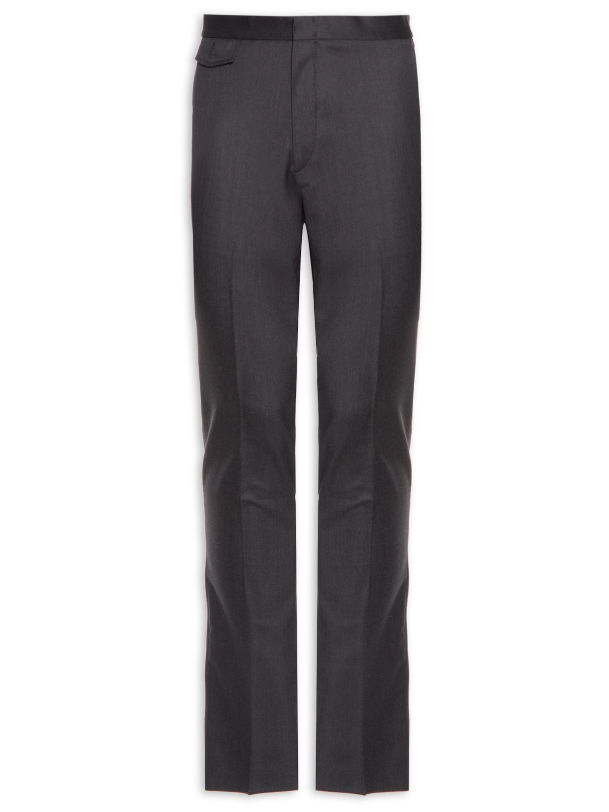 Calça Masculina De Alfaiataria Recorte Zíper Invisível - Cinza