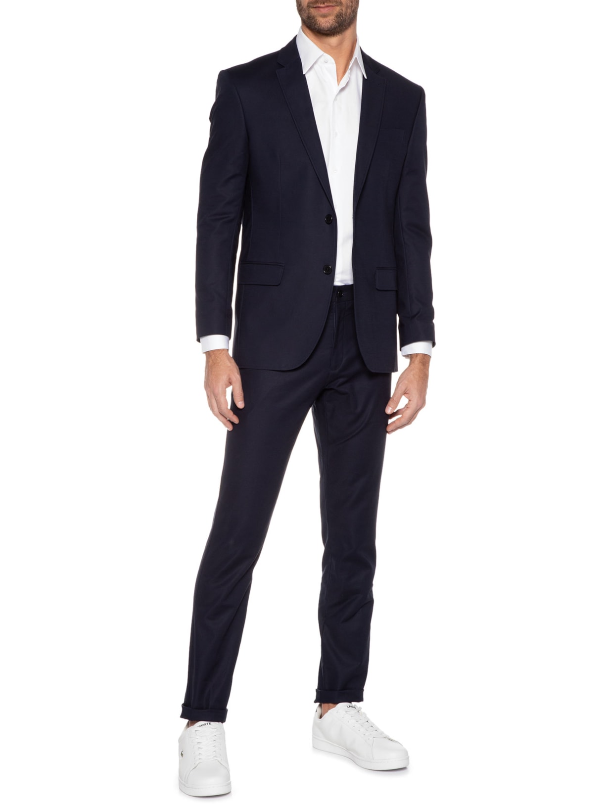 Calça Masculina de Alfaiataria Slim Fit Leve Lisa Azul Ricardo Almeida