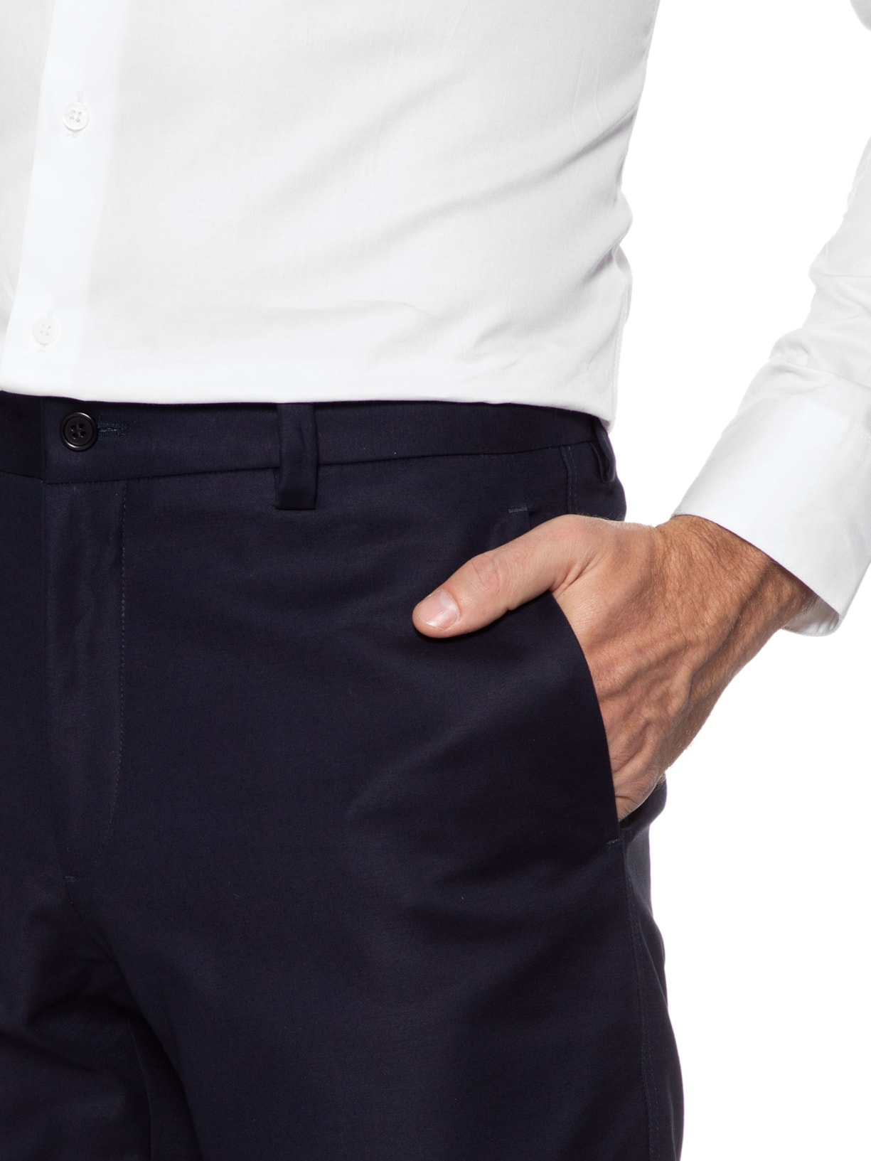 Calça Masculina de Alfaiataria Slim Fit Leve Lisa Azul Ricardo Almeida