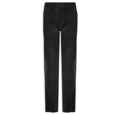 Calça Masculina de Alfaiataria Slim Fit Leve Lisa - Preto