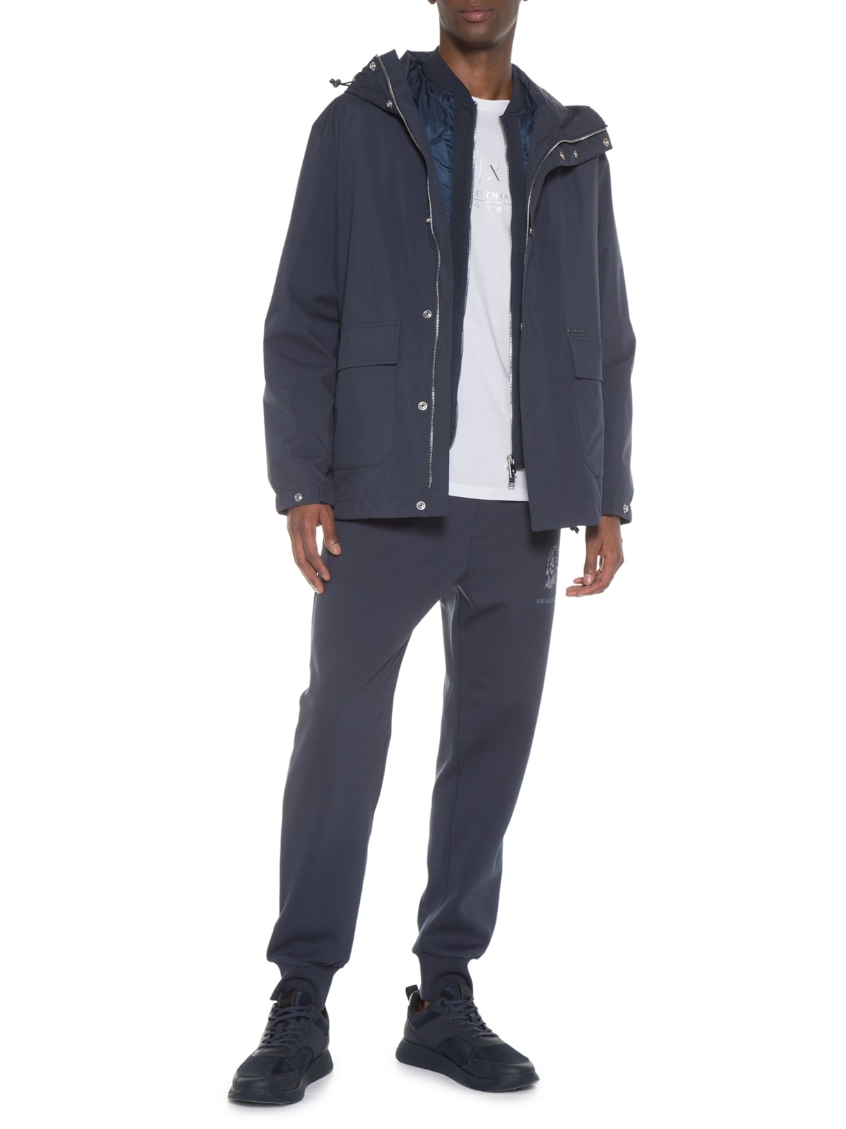 Calça Masculina De Malha Azul Armani Exchange