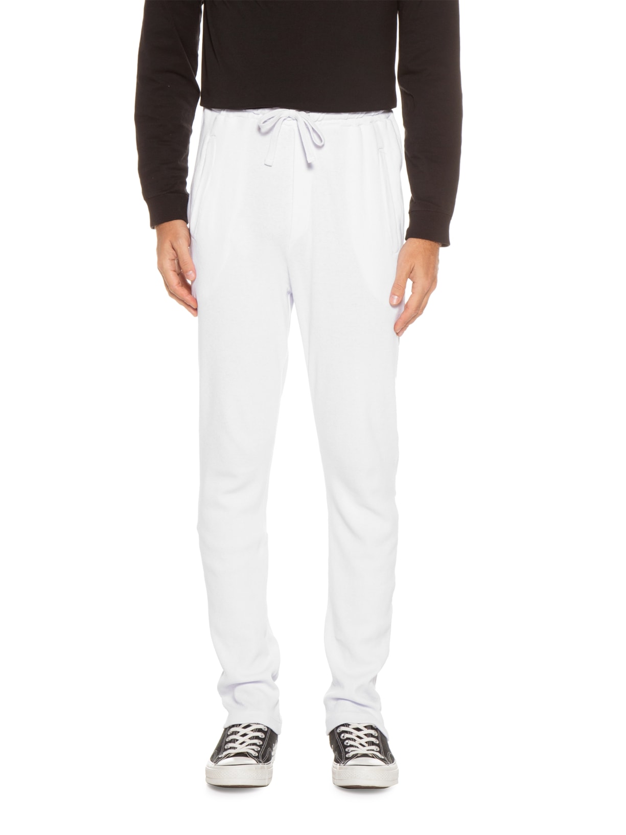 Calça Masculina De Malha Branco Torinno
