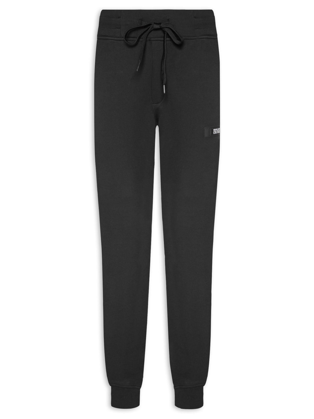 Calça Masculina De Moletom Com Cós De Elastico - Preto