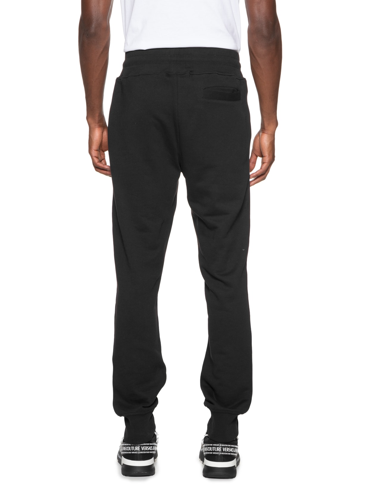 Calça Masculina De Moletom Com Cós De Elastico Preto Versace Jeans Couture