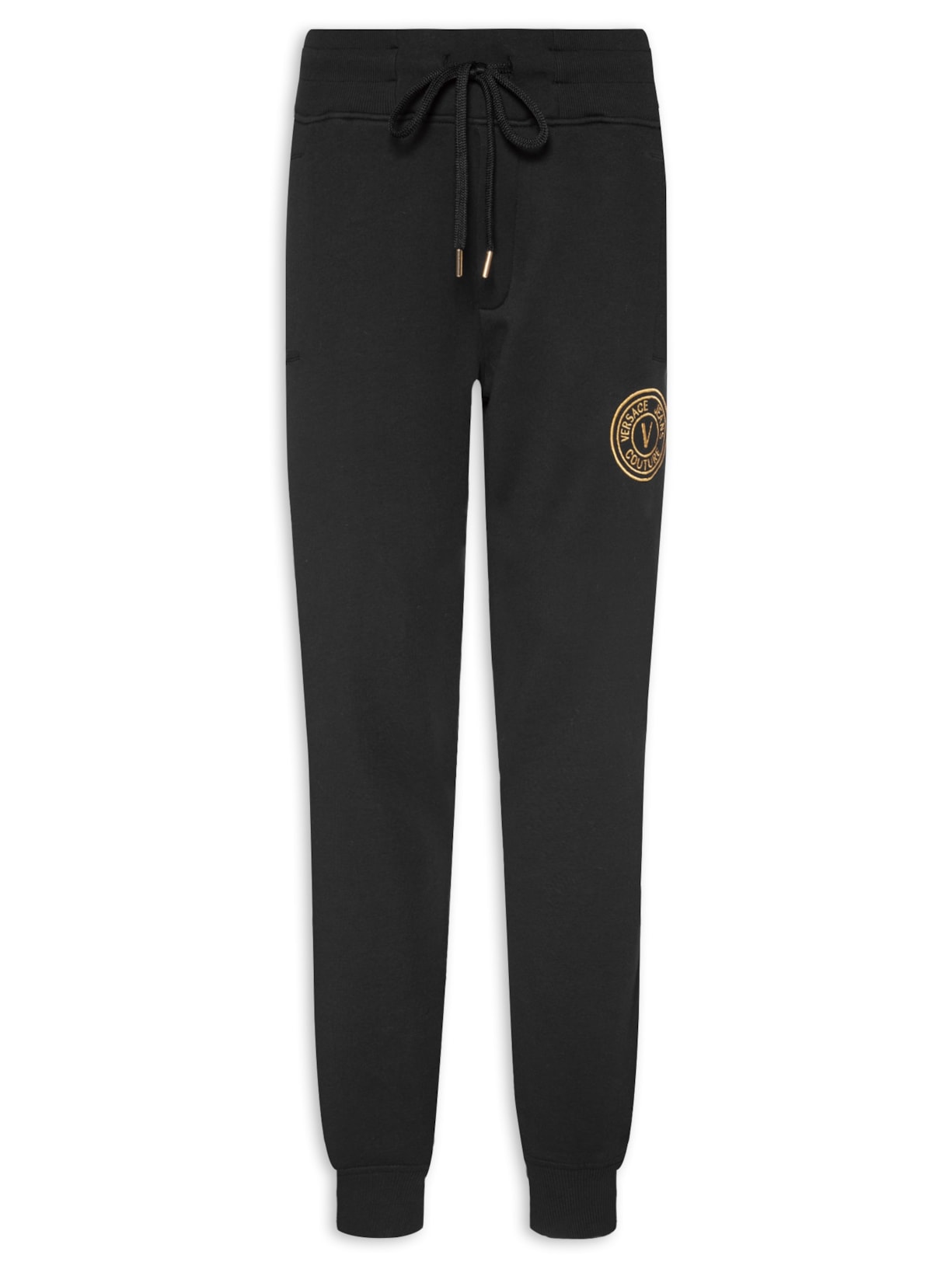 Calça Masculina De Moletom Com Cós De Elastico - Preto