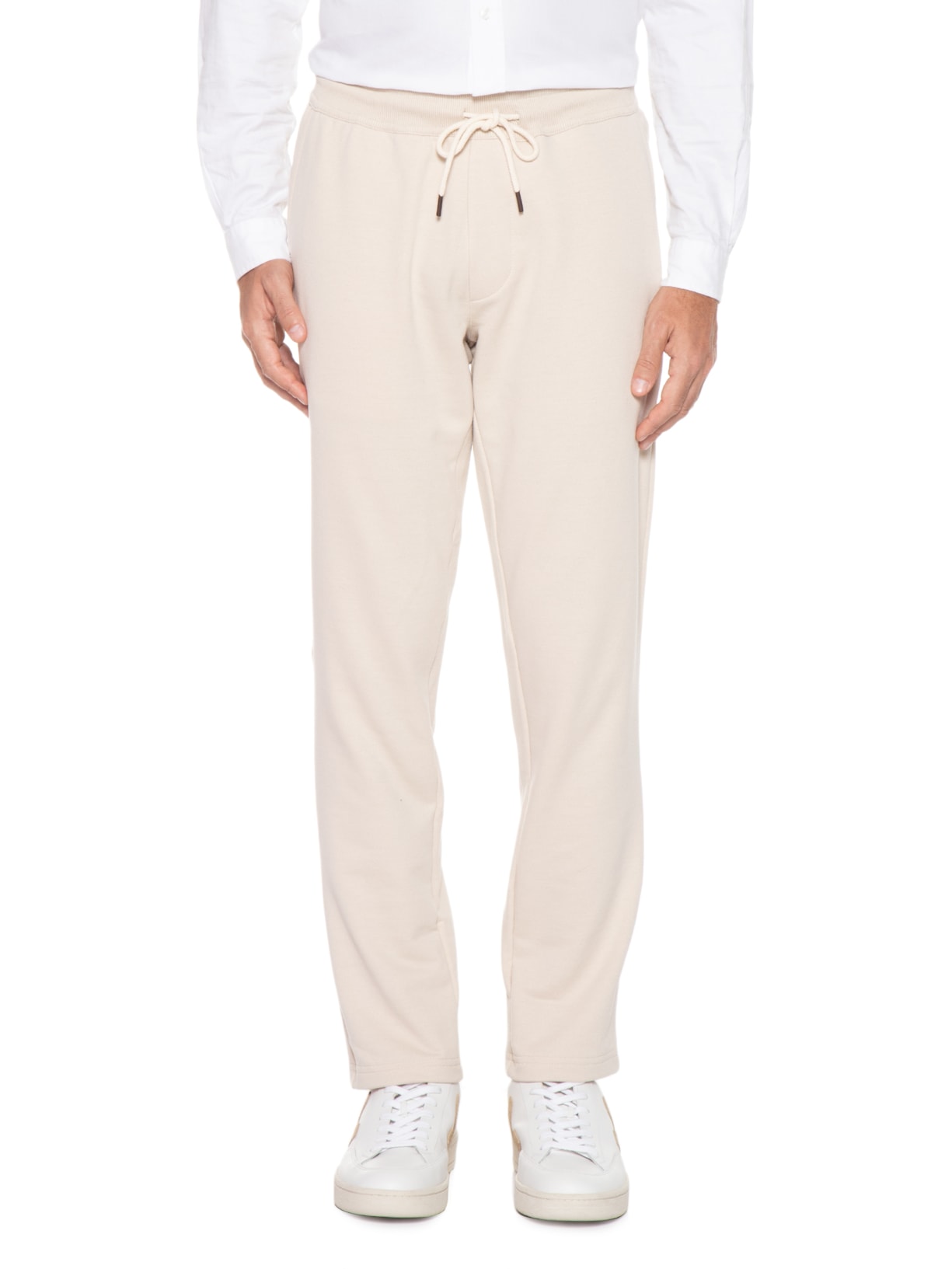 Calça Masculina De Moletom Essencial Bege Urbô