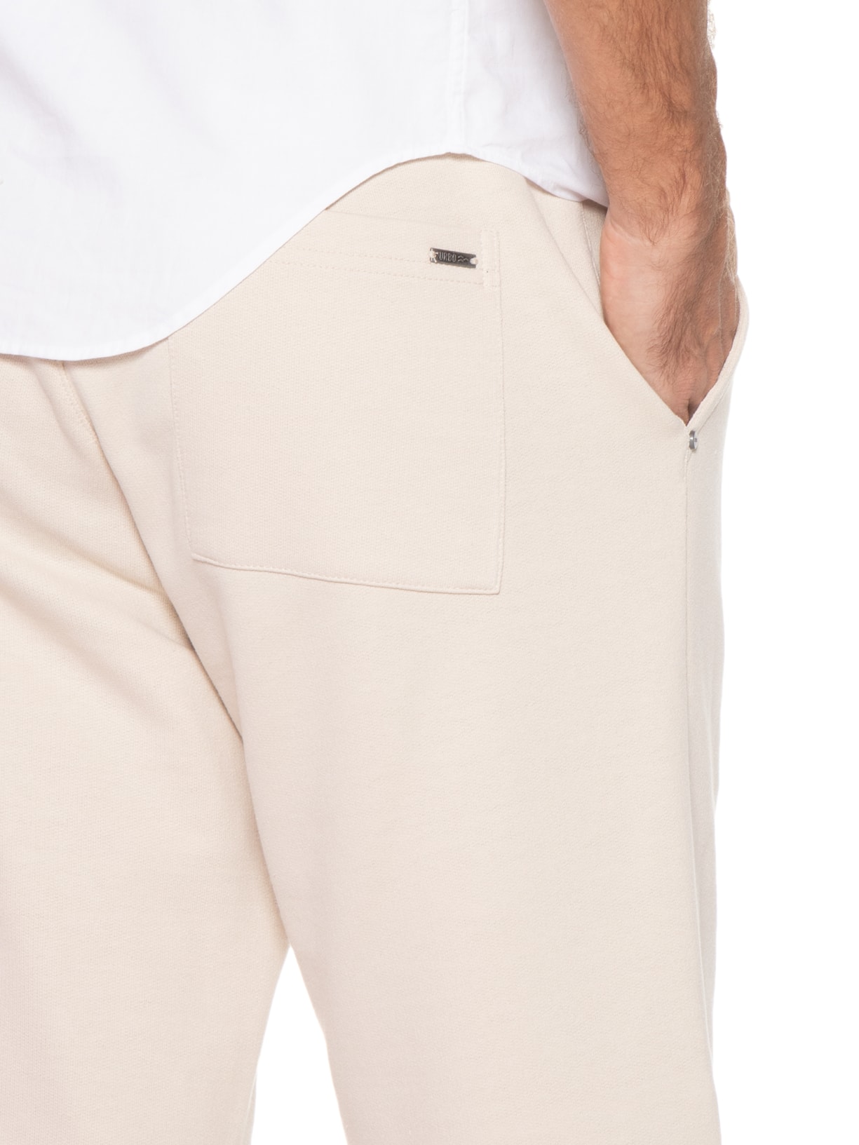 Calça Masculina De Moletom Essencial Bege Urbô