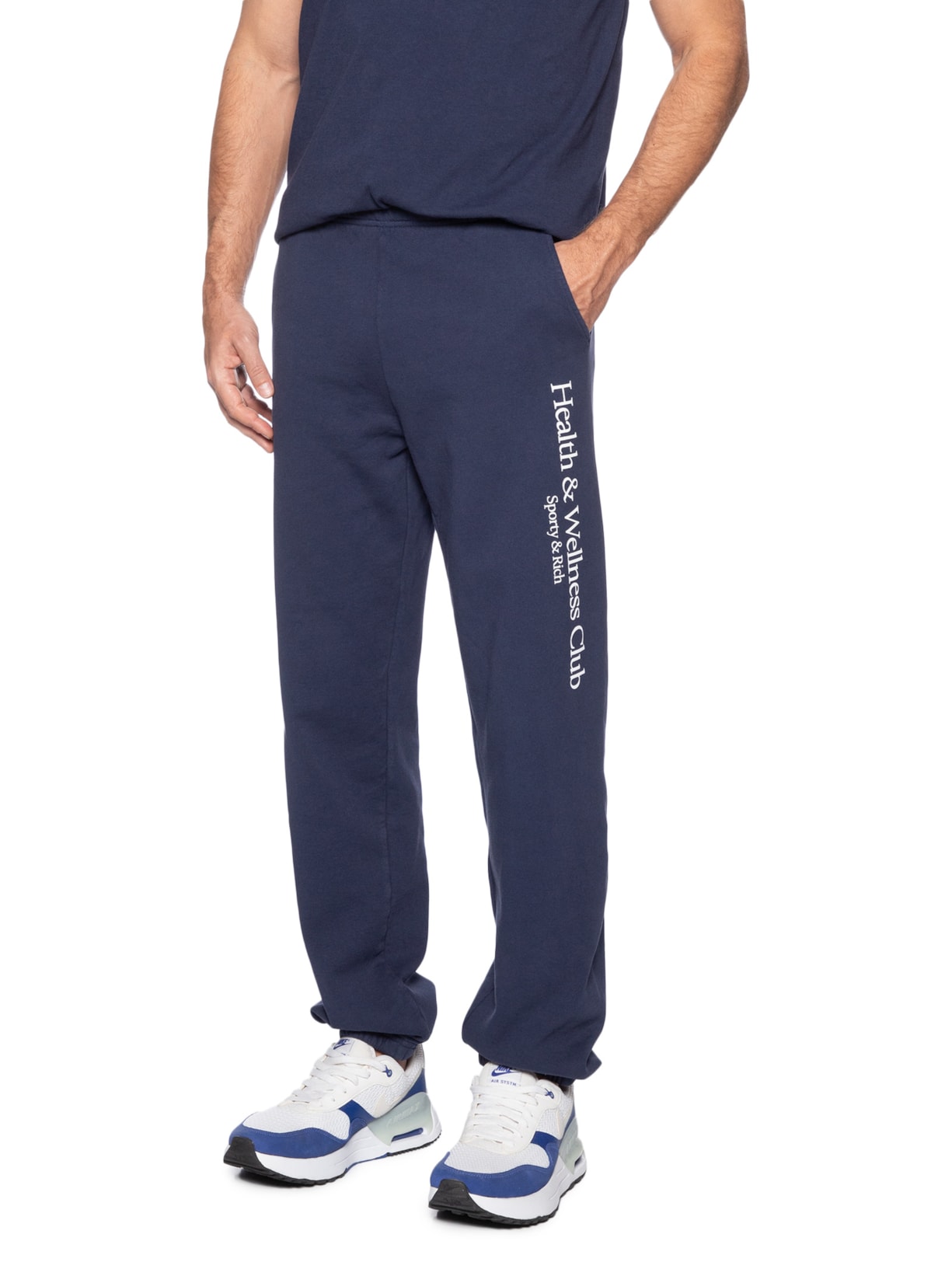 Calça Masculina De Moletom H&W Crest Azul Sporty & Rich