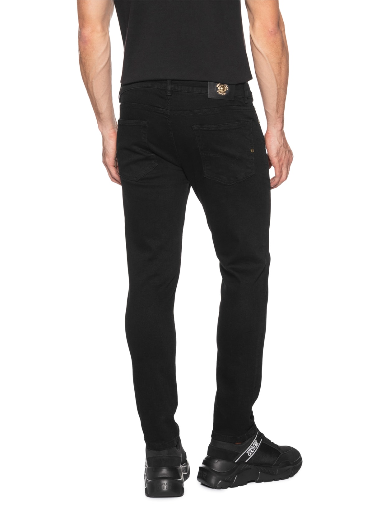 Calça Masculina De Sarja 5 Pockets Preto Versace Jeans Couture
