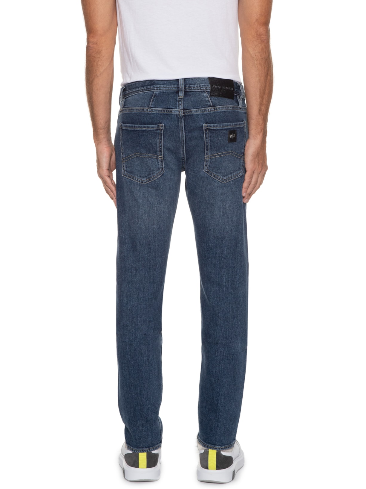 Calça Masculina De Tecido Plano Azul Armani Exchange