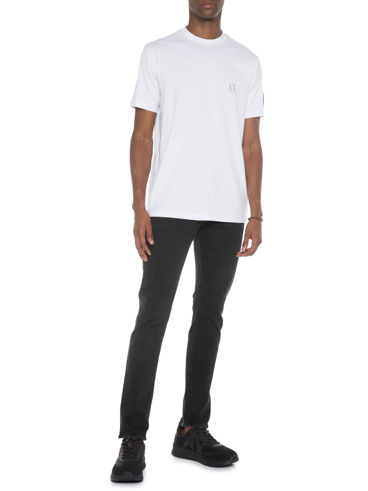 Calça Masculina De Tecido Plano Preto Armani Exchange