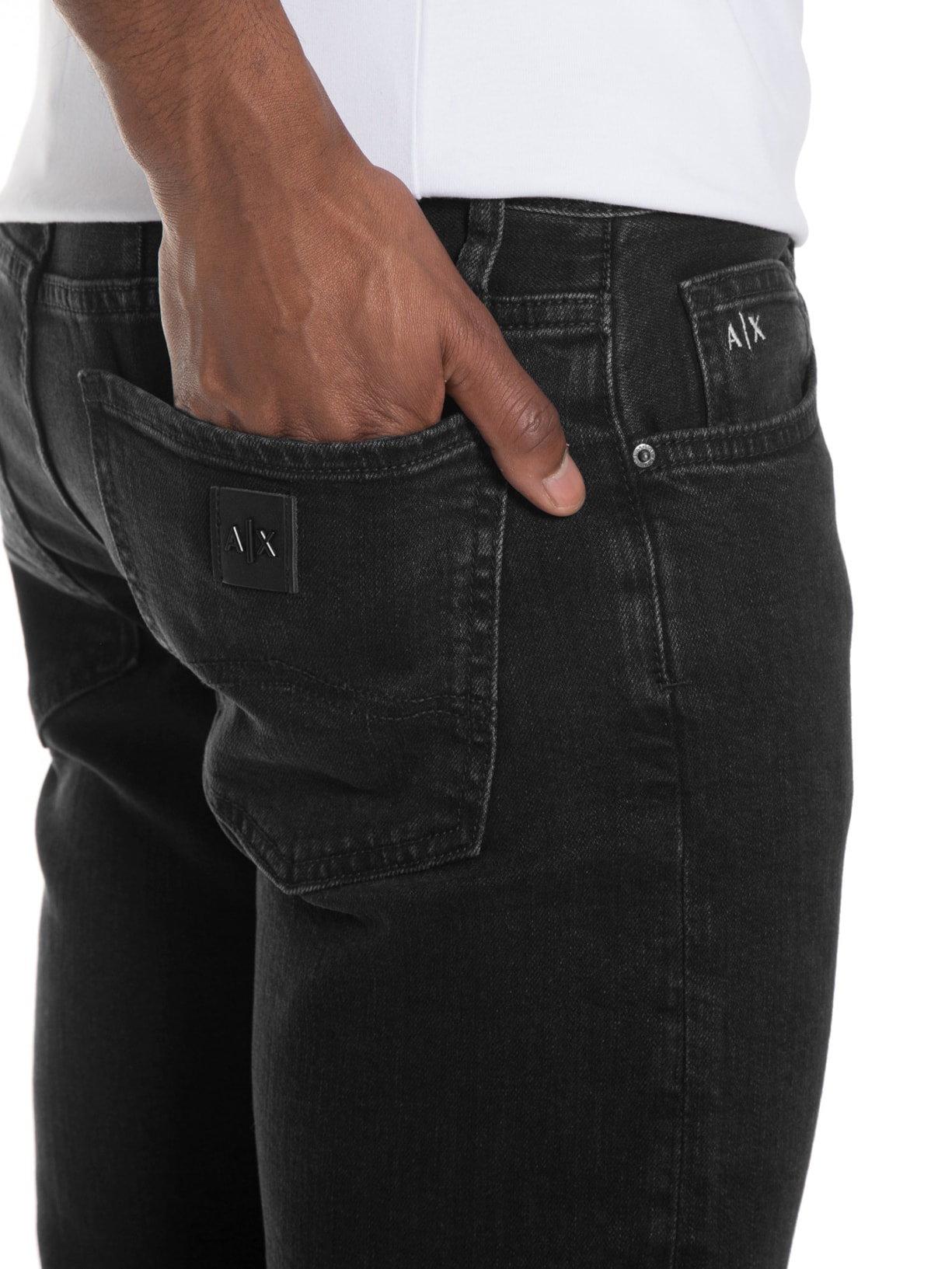 Calça Masculina De Tecido Plano Preto Armani Exchange