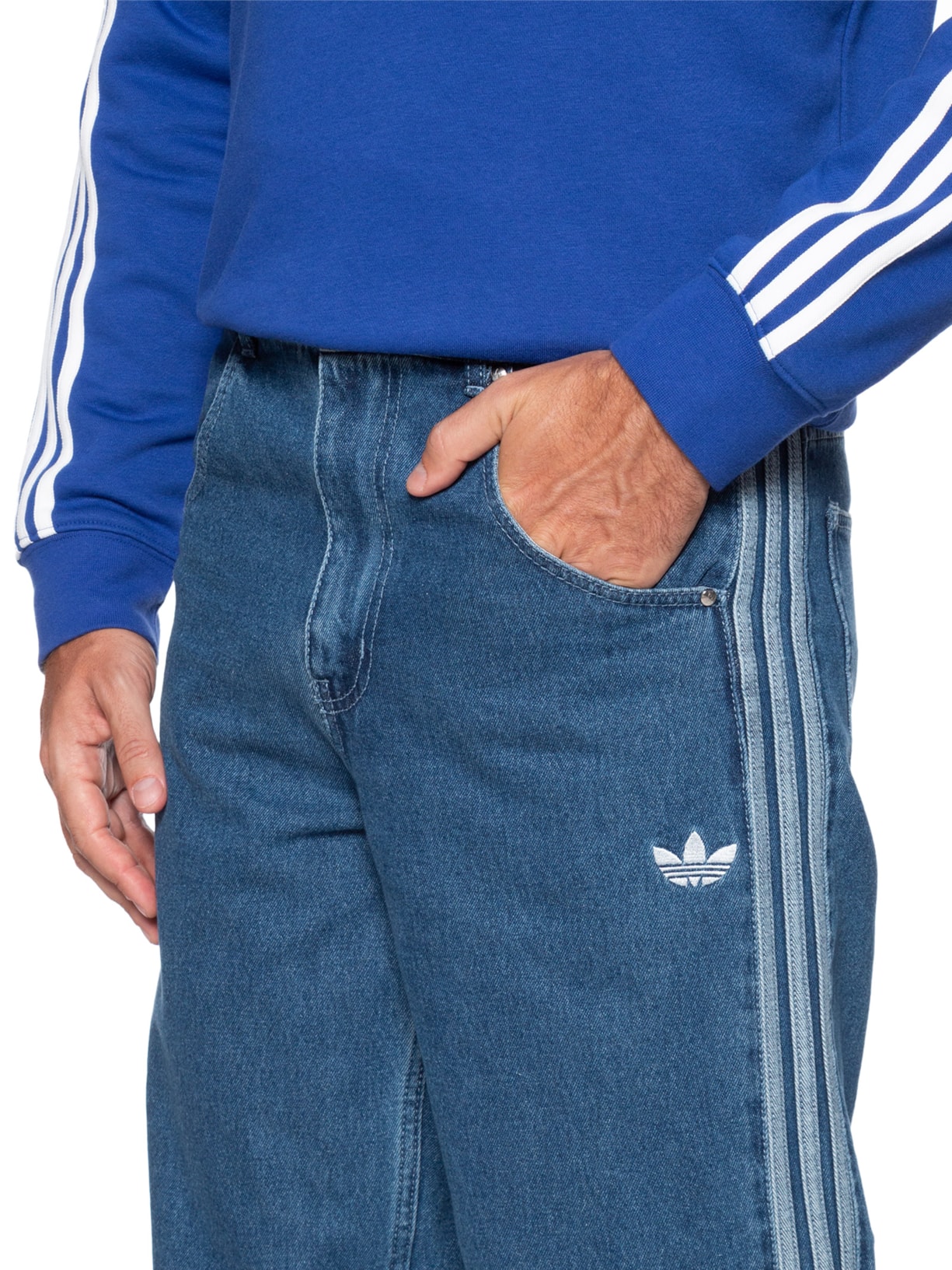 Adidas Originals Calça Masculina Denim Fb Azul - Main Image
