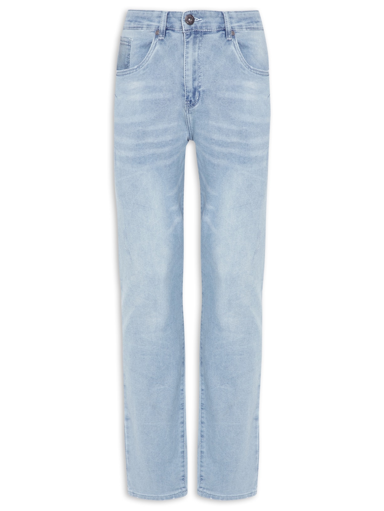 Calça Masculina Denim Flex Lavagem Clara - Azul