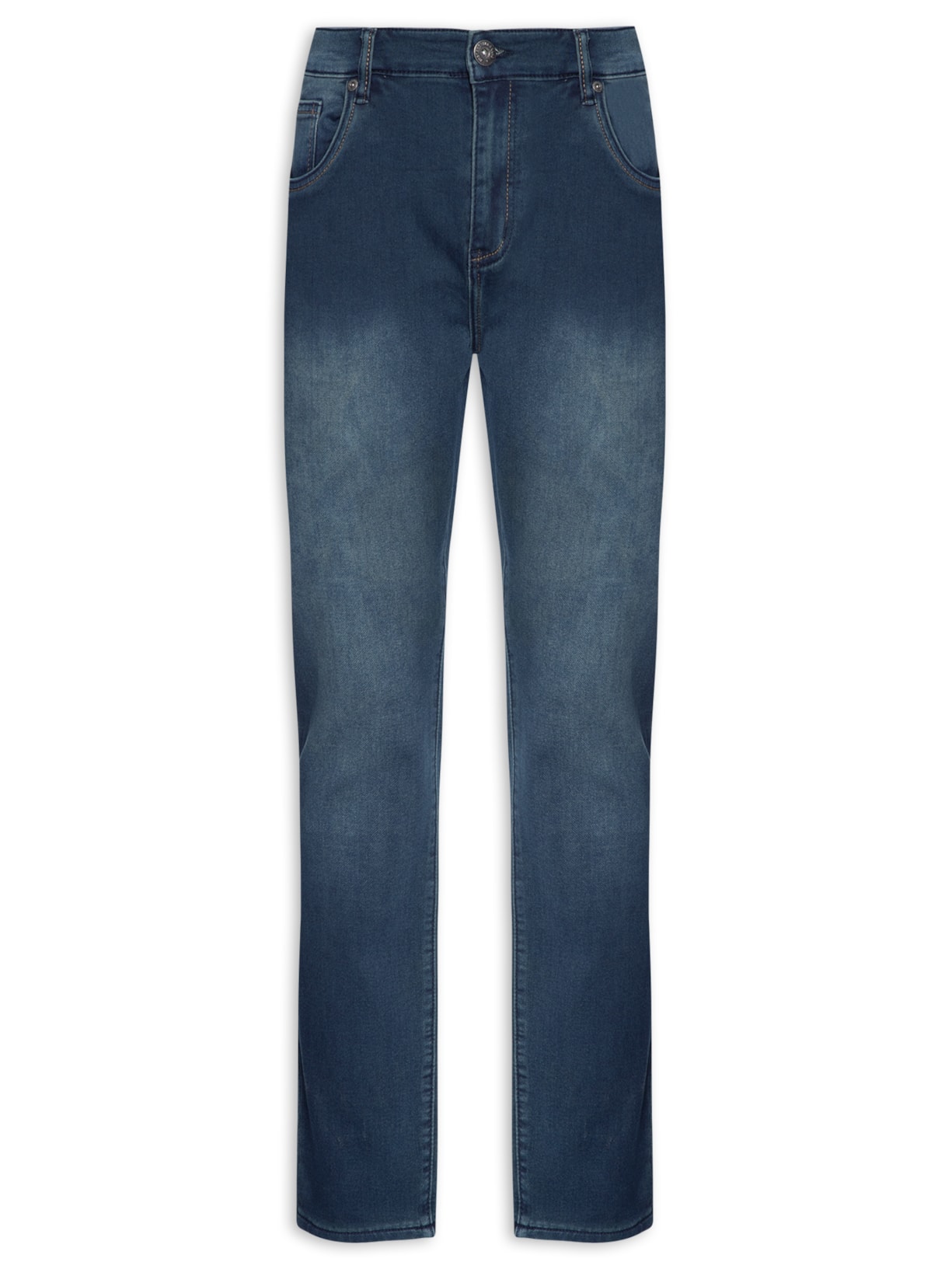 Calça Masculina Denim Flex Lavagem Dirty - Azul