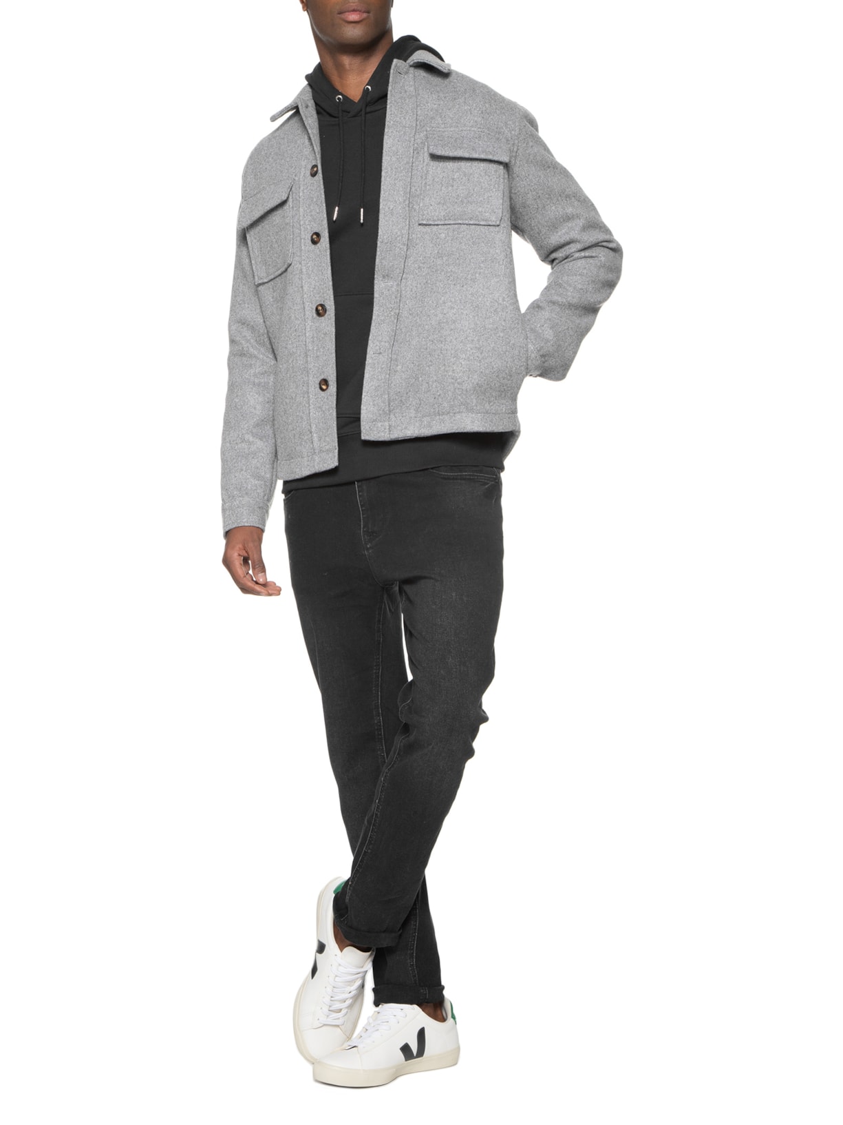 Calça Masculina Denim Ton Black Preto Jab