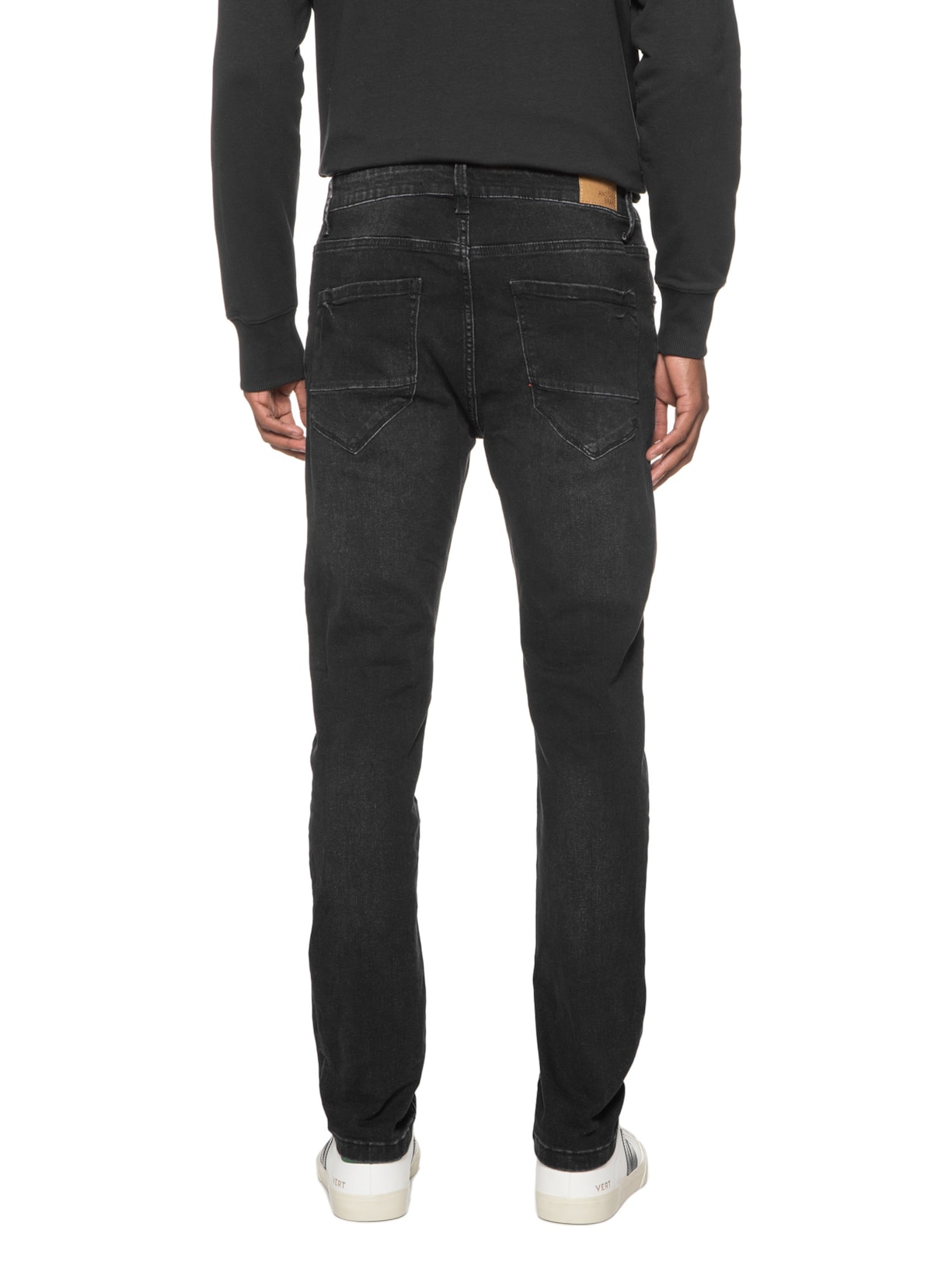 Calça Masculina Denim Ton Black Preto Jab