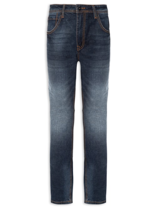 Calça Masculina Denim Ton Soft Dark - Azul