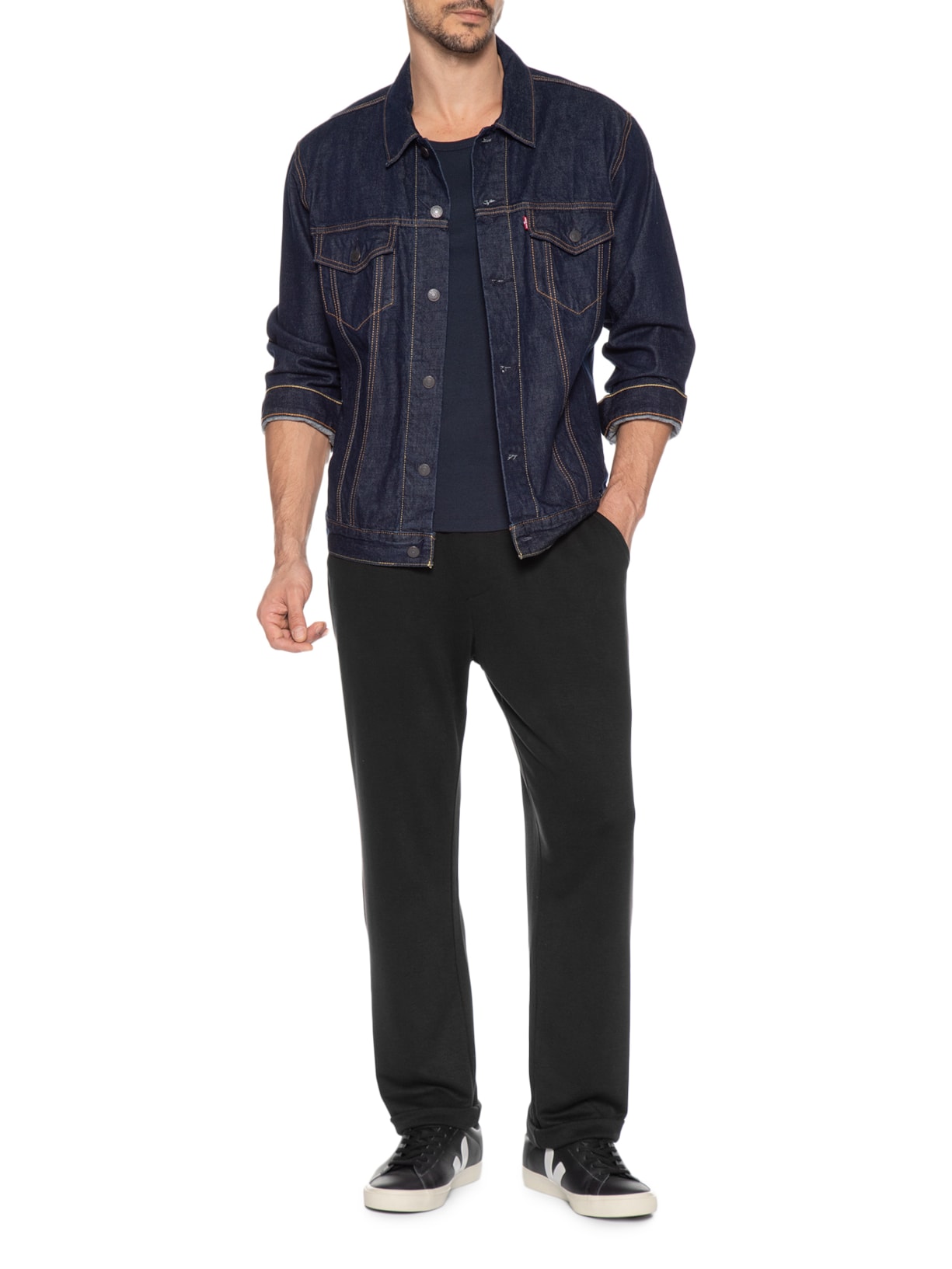 Calça Masculina Ecocosy Reta Preto Basiq Men