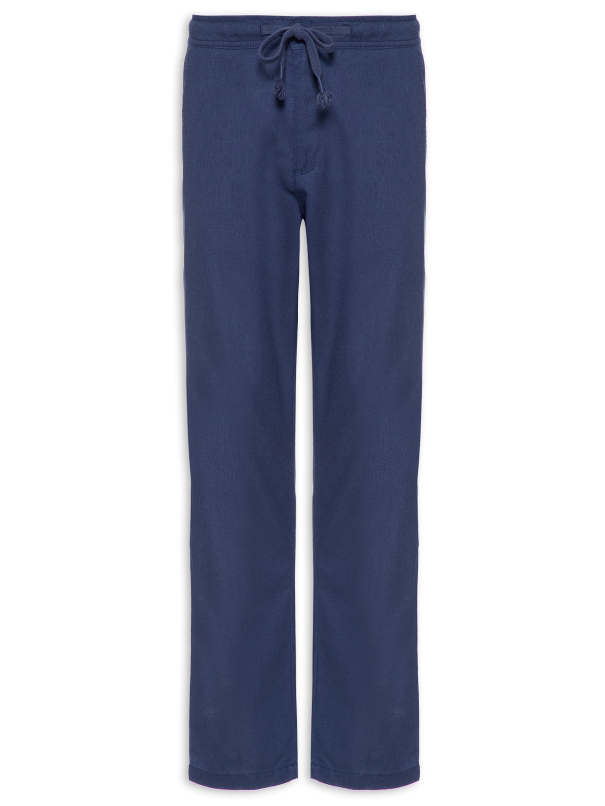 Calça Masculina Elástico Linho - Azul