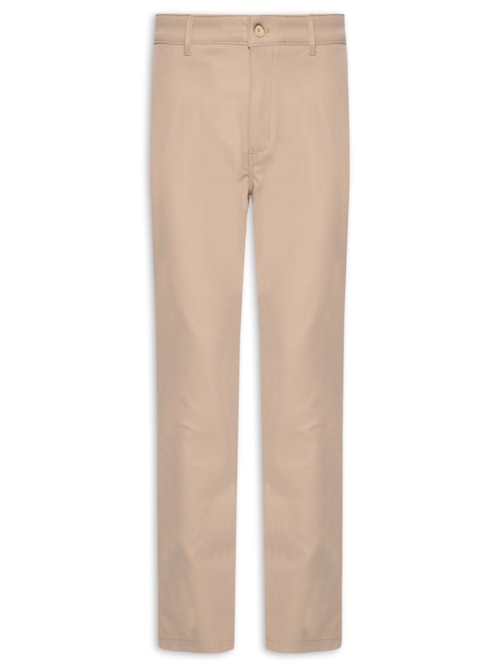 Calça Masculina Em Chino Reta - Bege
