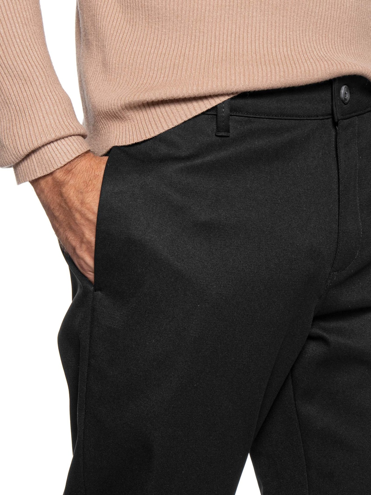 Calça Masculina Em Chino Reta Preto '2 Essential