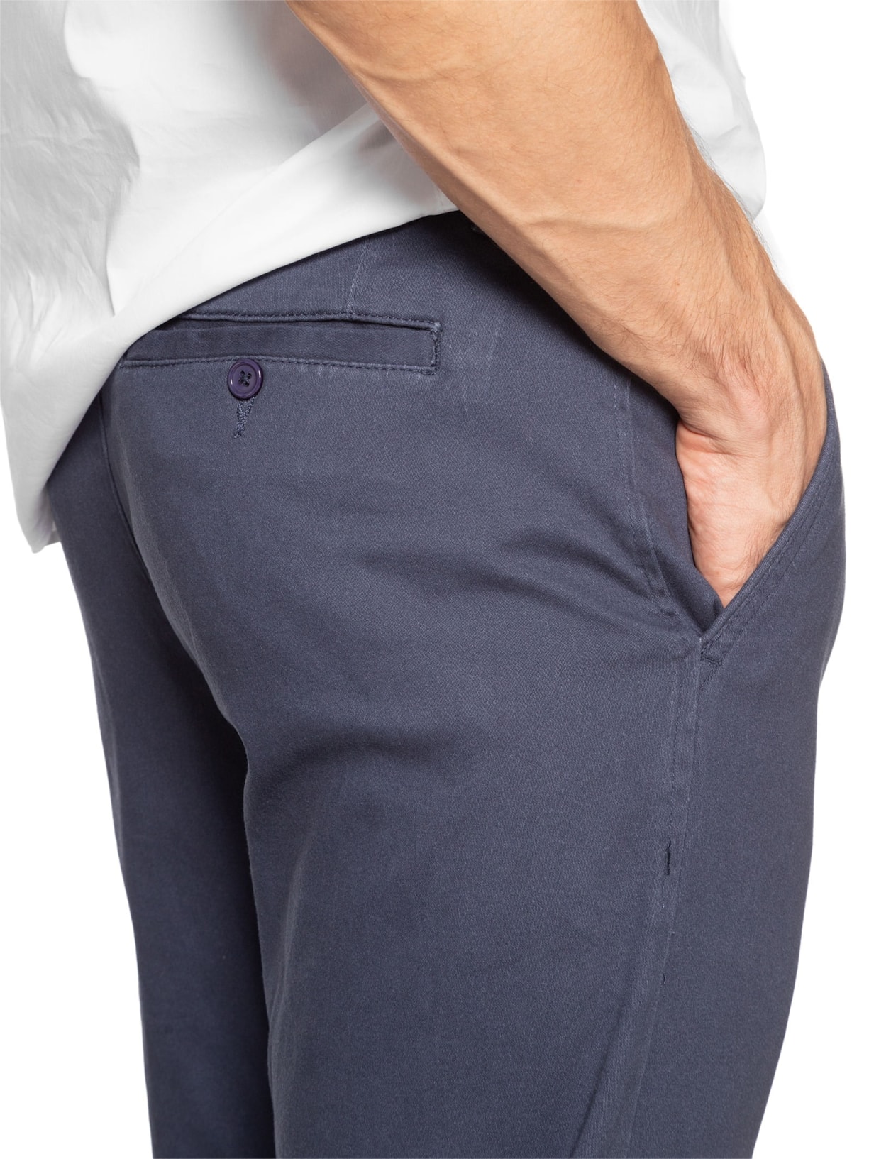 Calça Masculina Em Sarja Modelo Chino Azul '2 Essential