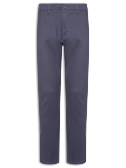 Calça Masculina Em Sarja Modelo Chino - Azul
